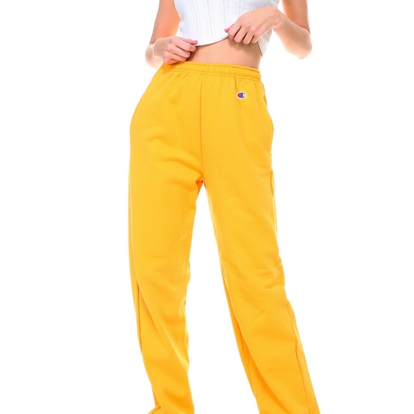 yellow champion pants
